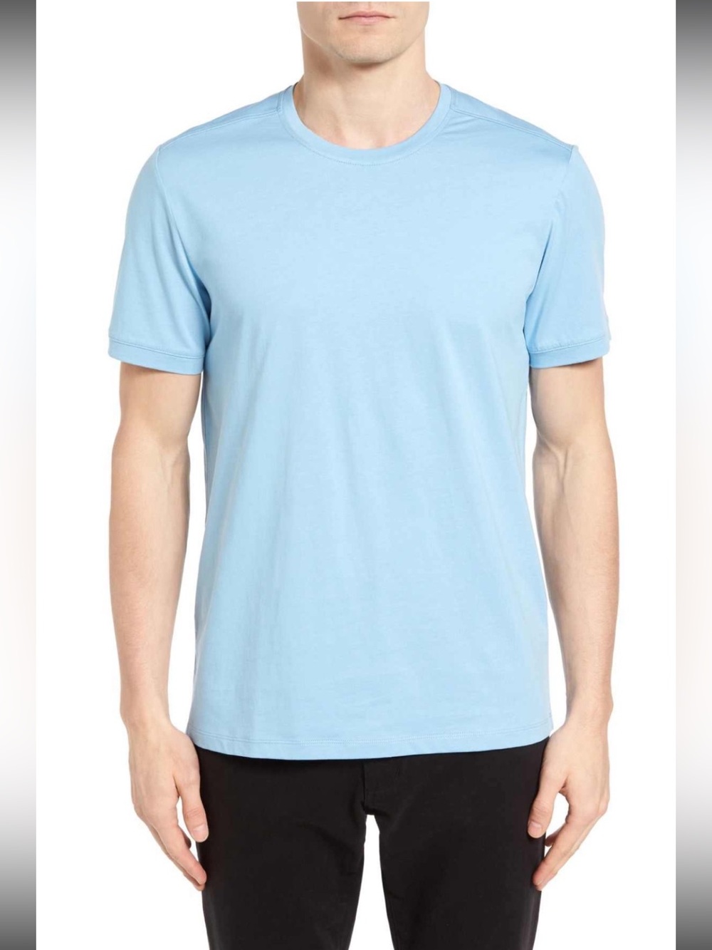 NWT Nordstrom Calibrate Mercerized Cotton Jersey Crewneck Tee - Grey Sleet